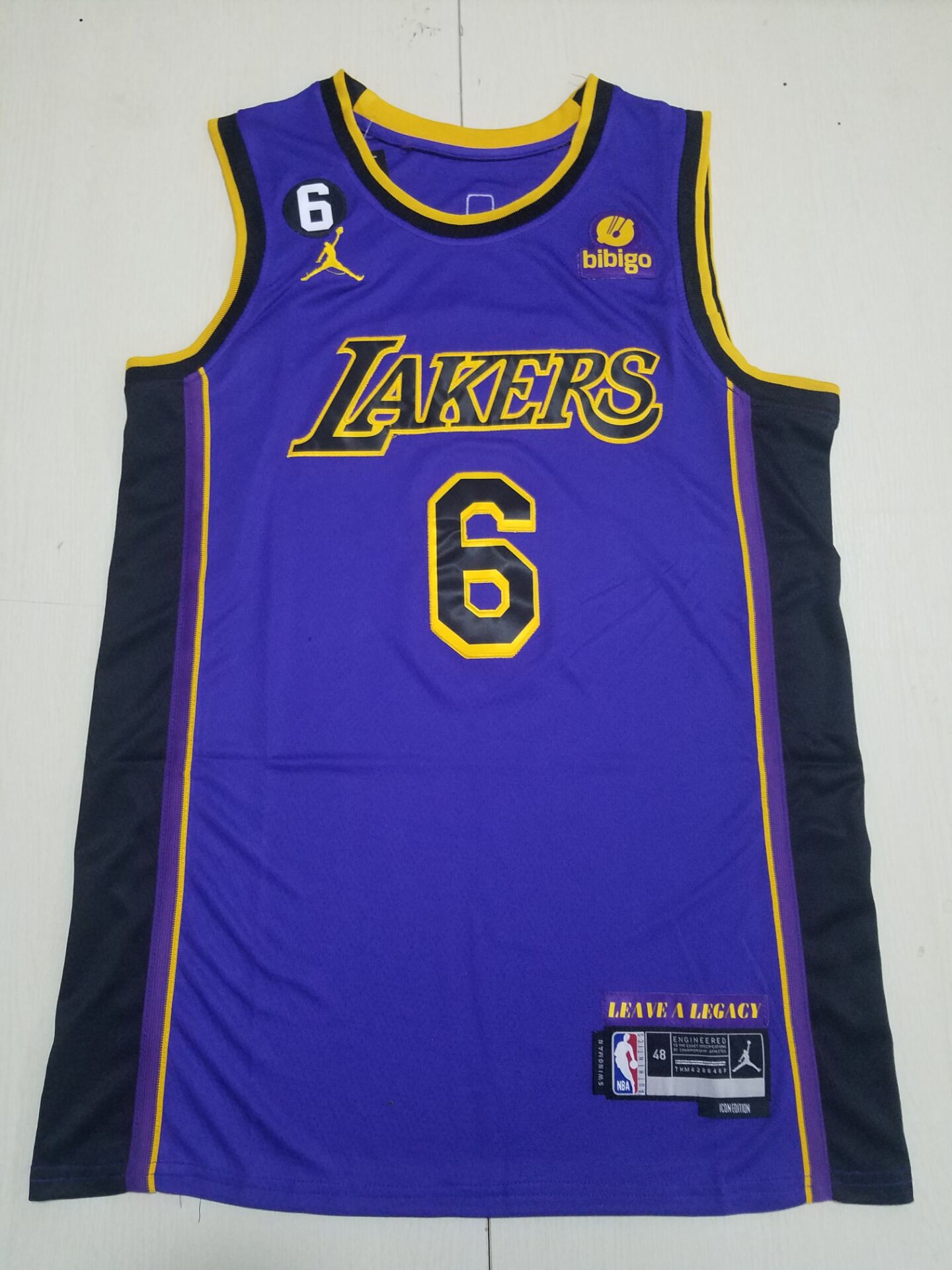 Men Los Angeles Lakers 6 LeBron James Purple 2022 NBA Jersey